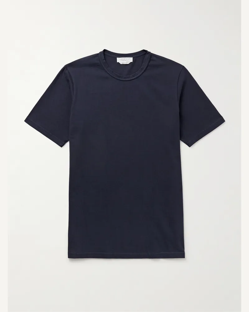 Gabriela Hearst Bandeira Cotton-Jersey T-Shirt Blue