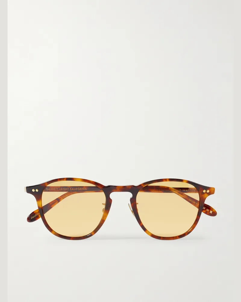 Garrett Leight Hampton J Sun Round-Frame Tortoiseshell Acetate Sunglasses Tortoiseshell