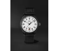 Pilot's Watch TOP GUN Black Aces 41 mm Uhr aus Keramik mit automatischem Aufzug und Canvas-Armband, Ref.-Nr.: IWIW326905