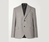 Oversized Wool and Camel-Blend Tweed Suit Jacket