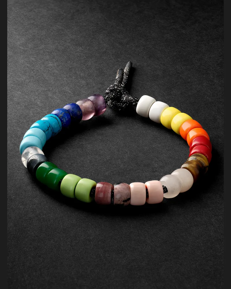 Carolina Bucci Forte Beads Blackened Gold Multi-Stone Bracelet Multi