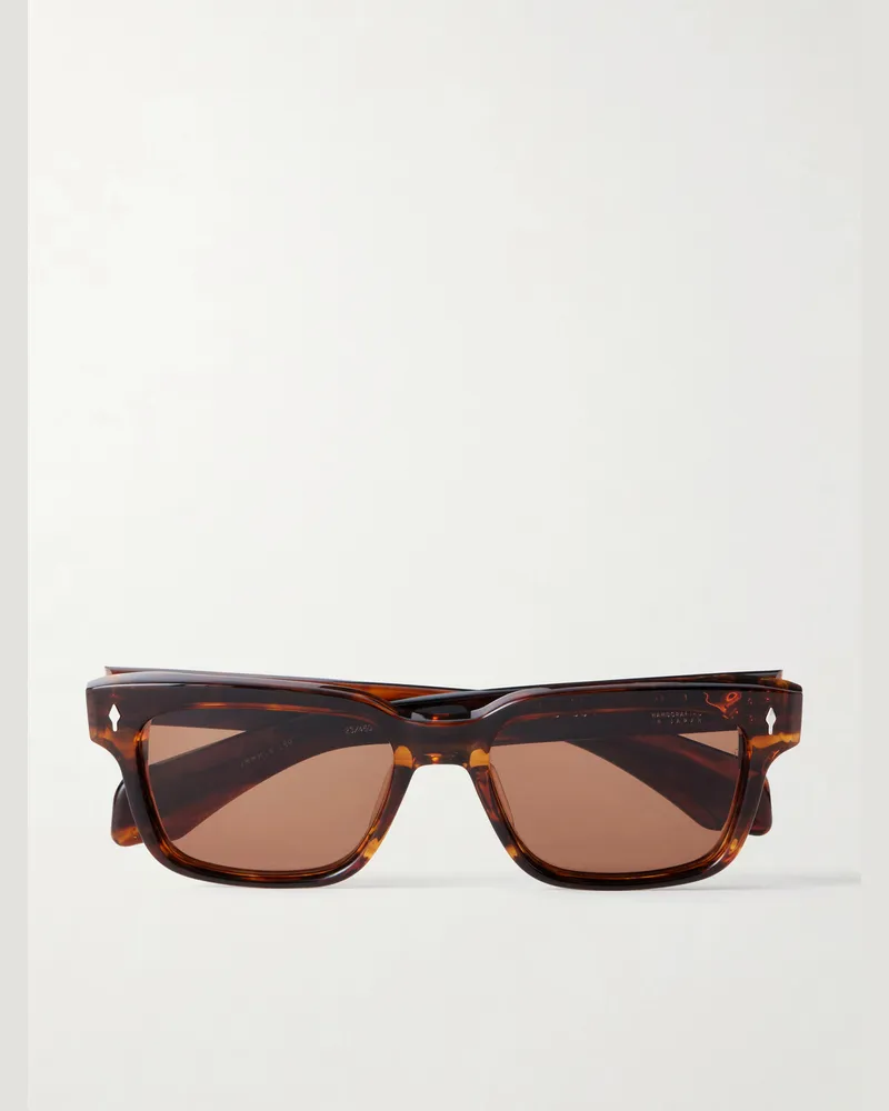 Jacques Marie Mage Molino 55 Rectangular-Frame Acetate Sunglasses Brown