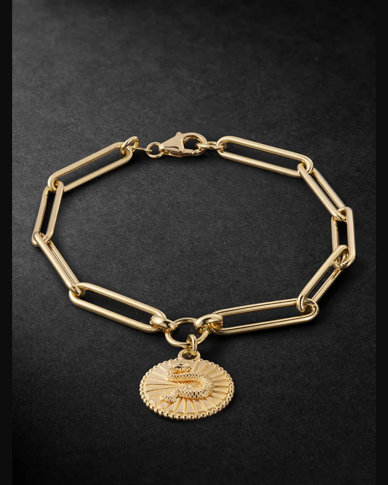 FOUNDRAE Wholeness Armband aus 18 Karat Gold mit Diamant Gold