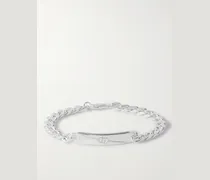 Logo-Engraved Silver ID Bracelet