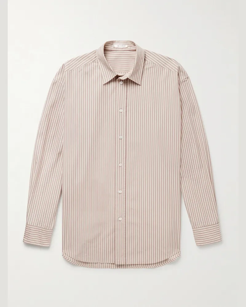 The Row Granada Hemd aus gestreifter Baumwollpopeline Neutral