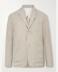 Alex Mill Mercer Unstructured Garment-Dyed Linen Blazer Neutral