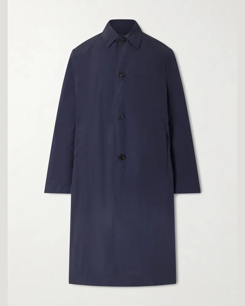 Dries van Noten Trenchcoat aus Shell Blau