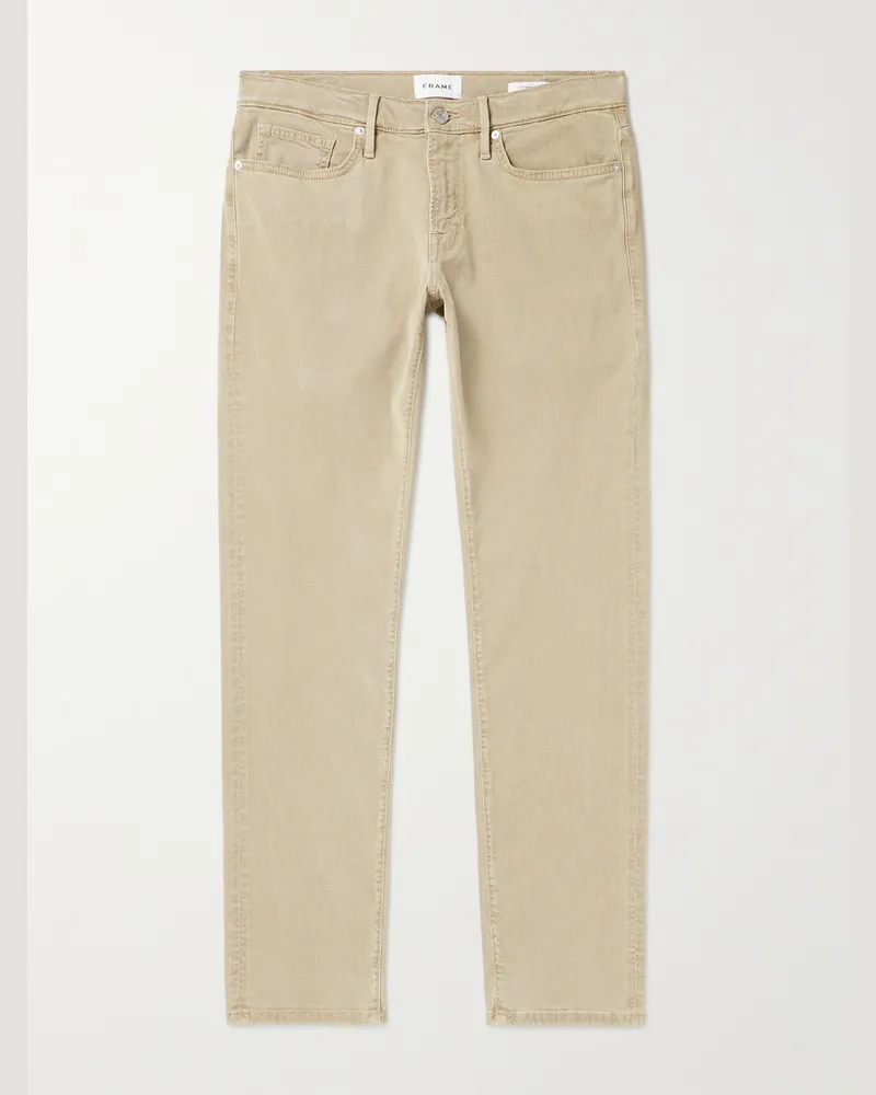 Frame Denim L'Homme schmal geschnittene Hose aus einer Stretch-Lyocell-Mischung Neutral