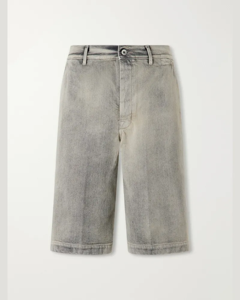 DRKSHDW by Rick Owens Work Straight-Leg Denim Shorts Gray