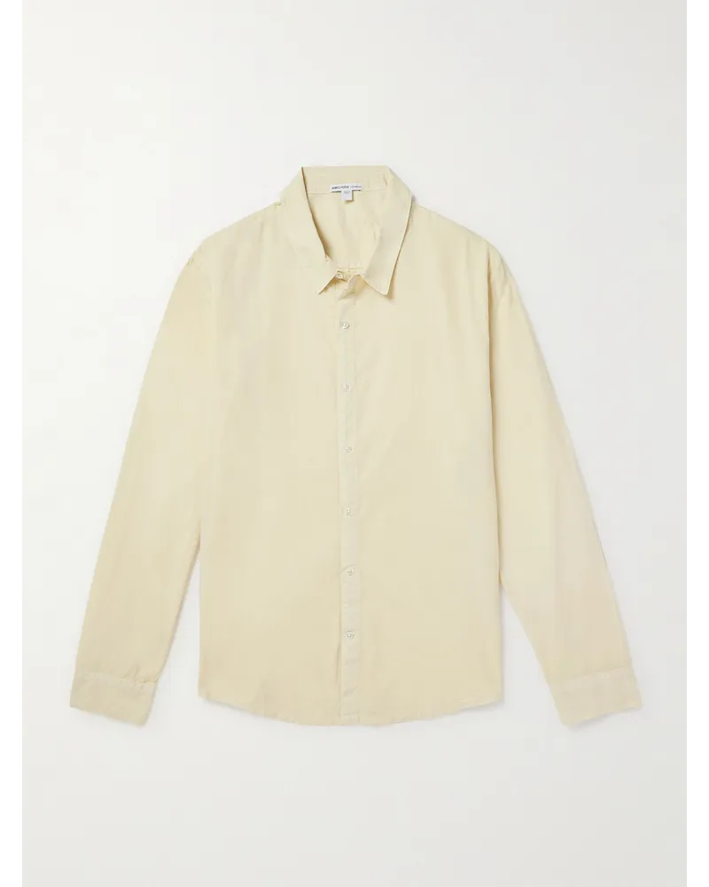 James Perse Standard Hemd aus Baumwolle Gelb