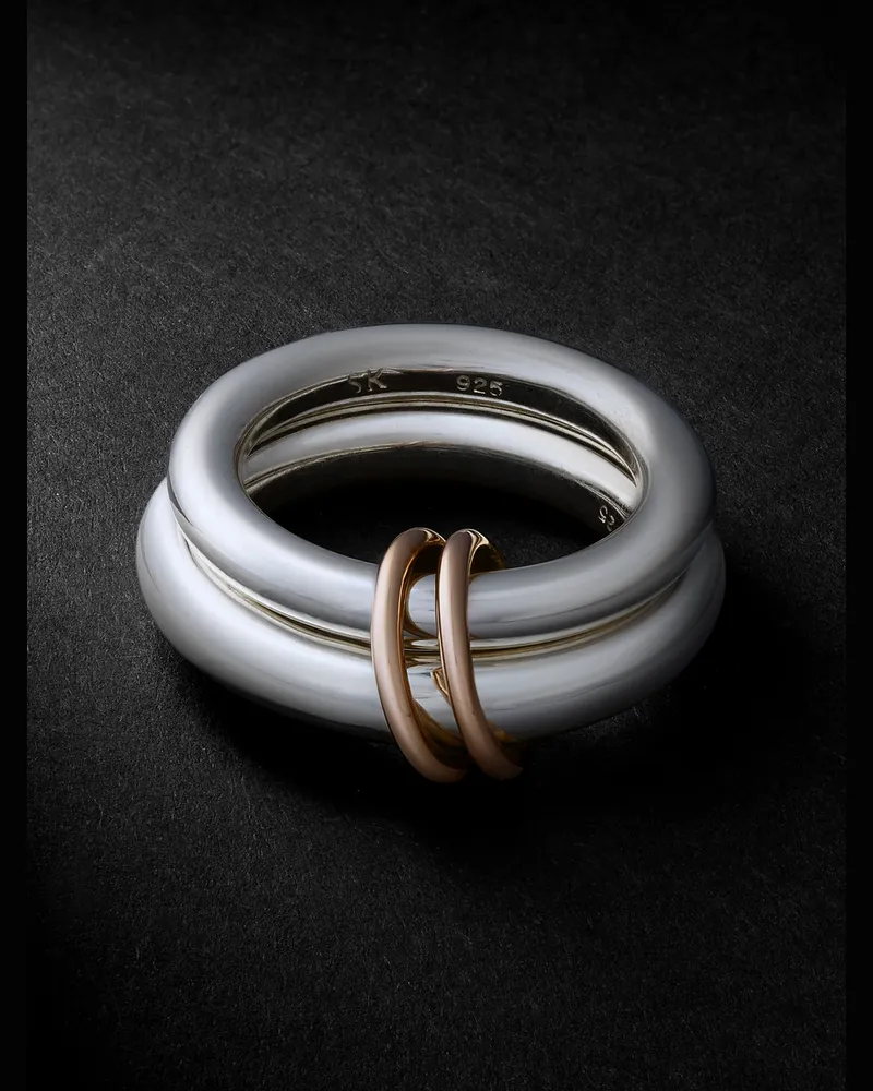 Spinelli Kilcollin Virgo Ring aus Weiß- und Roségold Silber