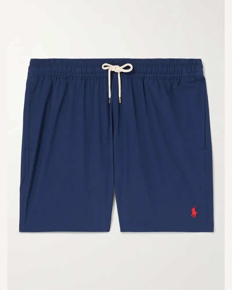 Ralph Lauren Traveler Straight-Leg Mid-Length Swim Shorts Blue