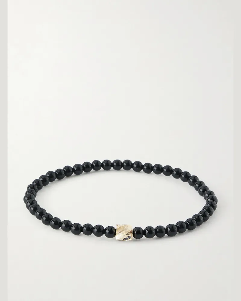 Luis Morais 14-Karat Gold Ruby and Sapphire Bracelet Black