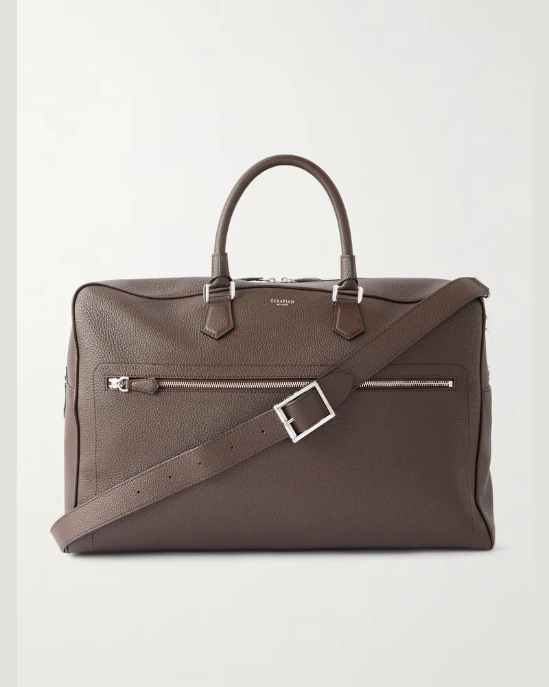 Serapian Reisetasche aus vollnarbigem Leder Braun