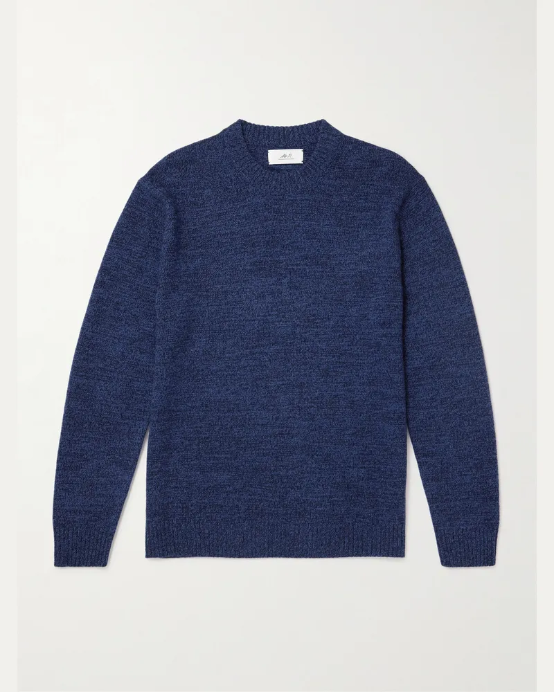 MR P. Pullover aus einer Woll-Kaschmirmischung Blau