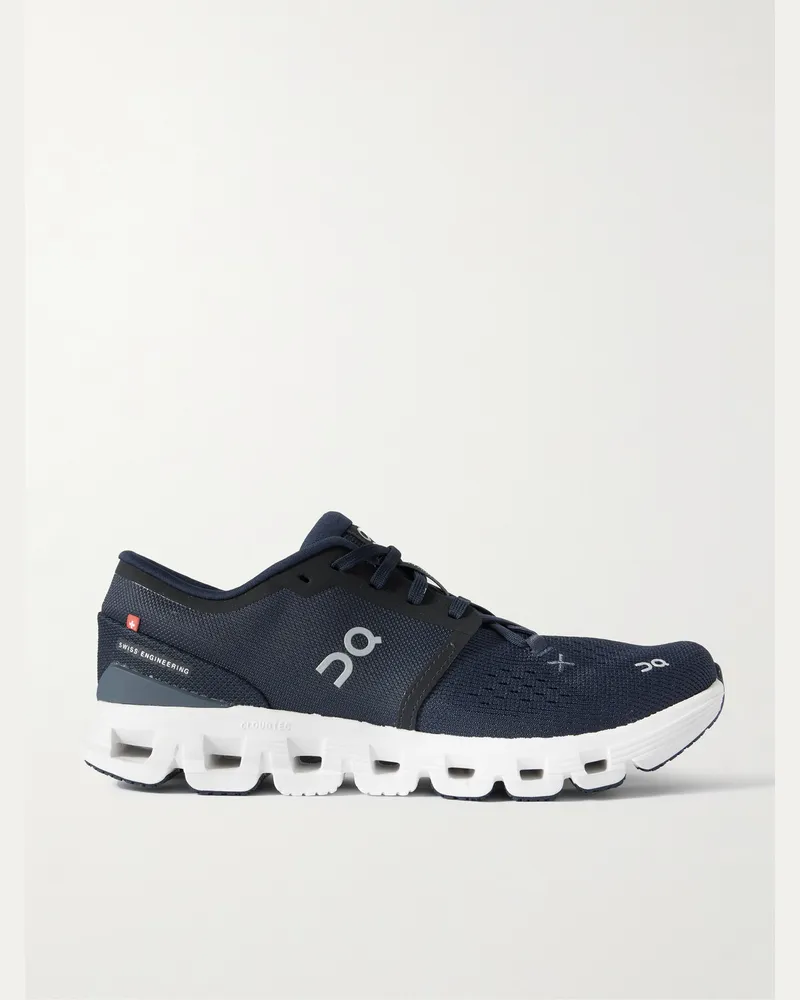 ON Cloud X 4 Laufschuhe aus Mesh mit Gummibesatz Blau
