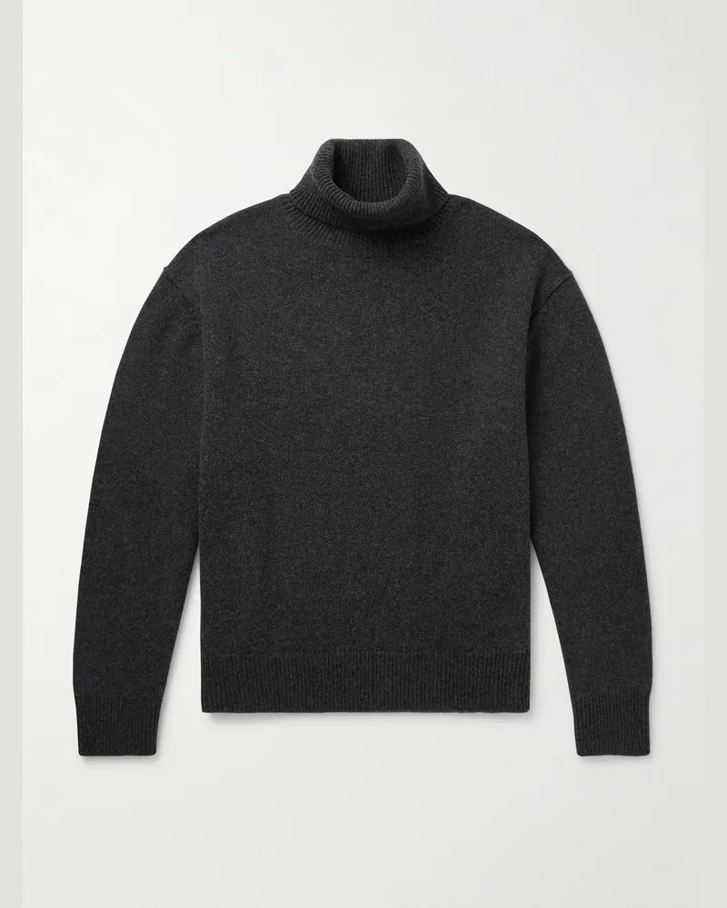 Nili Lotan Vinton Rollkragenpullover aus einer Woll-Kaschmirmischung Grau