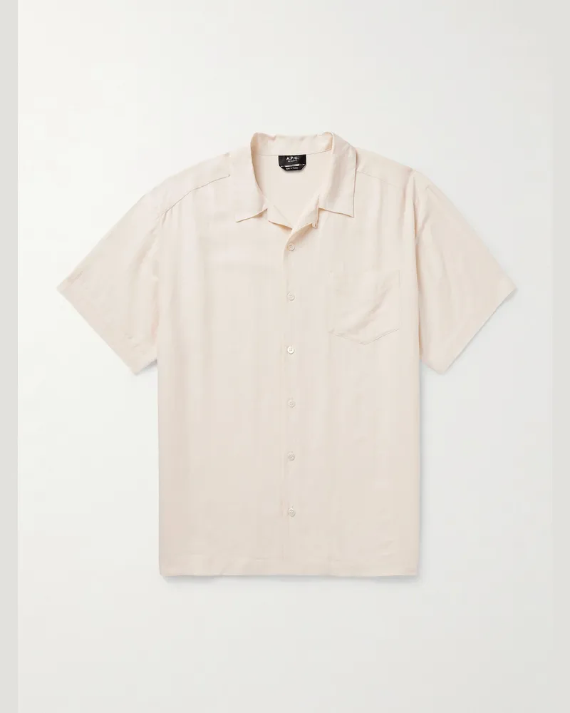 A.P.C. Roy Hemd aus Webstoff mit wandelbarem Kragen Neutral