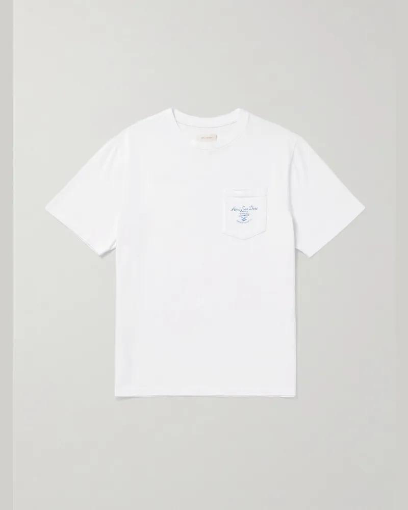 Aimé Leon Dore Clothier T-Shirt aus Baumwoll-Jersey mit Logoprint Weiß