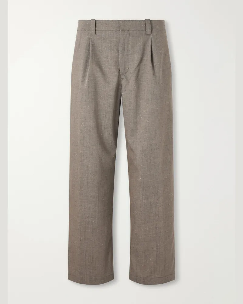 Our Legacy Still Wide-Leg Wool-Blend Chinos Neutrals