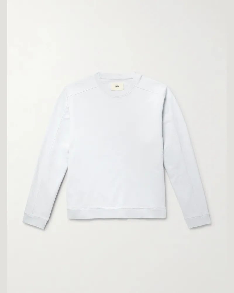 Folk Prism Cotton-Jersey Sweatshirt Gray