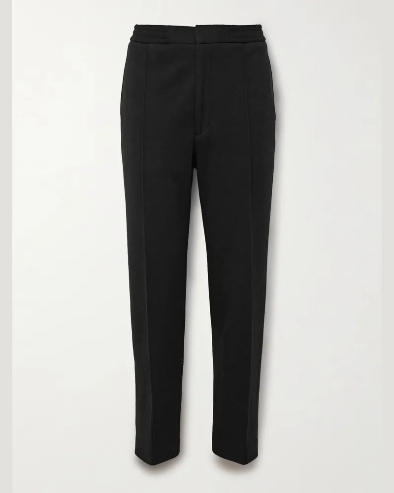 Officine Generale Walter schmal zulaufende Hose aus Jersey Schwarz