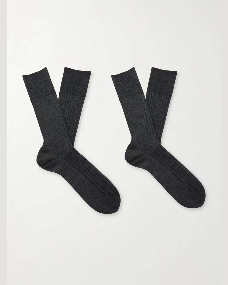 Falke Set of Two Cashmere-Blend Socks Gray