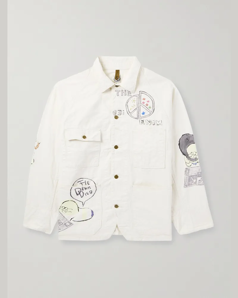 KAPITAL Cactus Beer Printed Cotton-Twill Jacket Neutrals