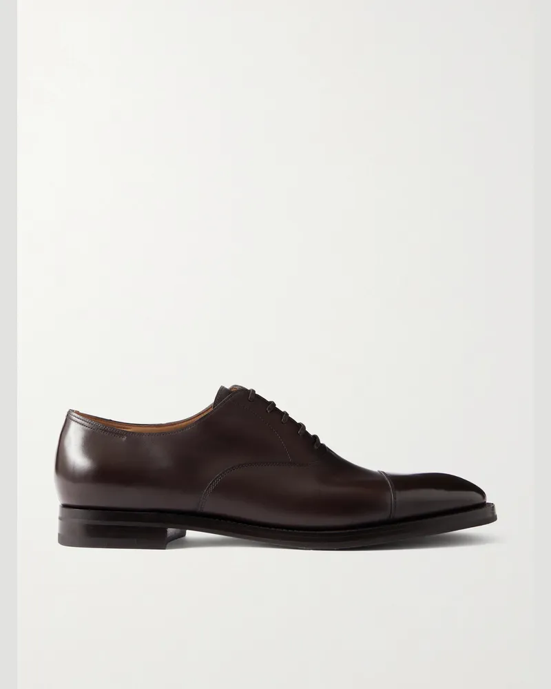 John Lobb City II Leather Oxford Shoes Brown