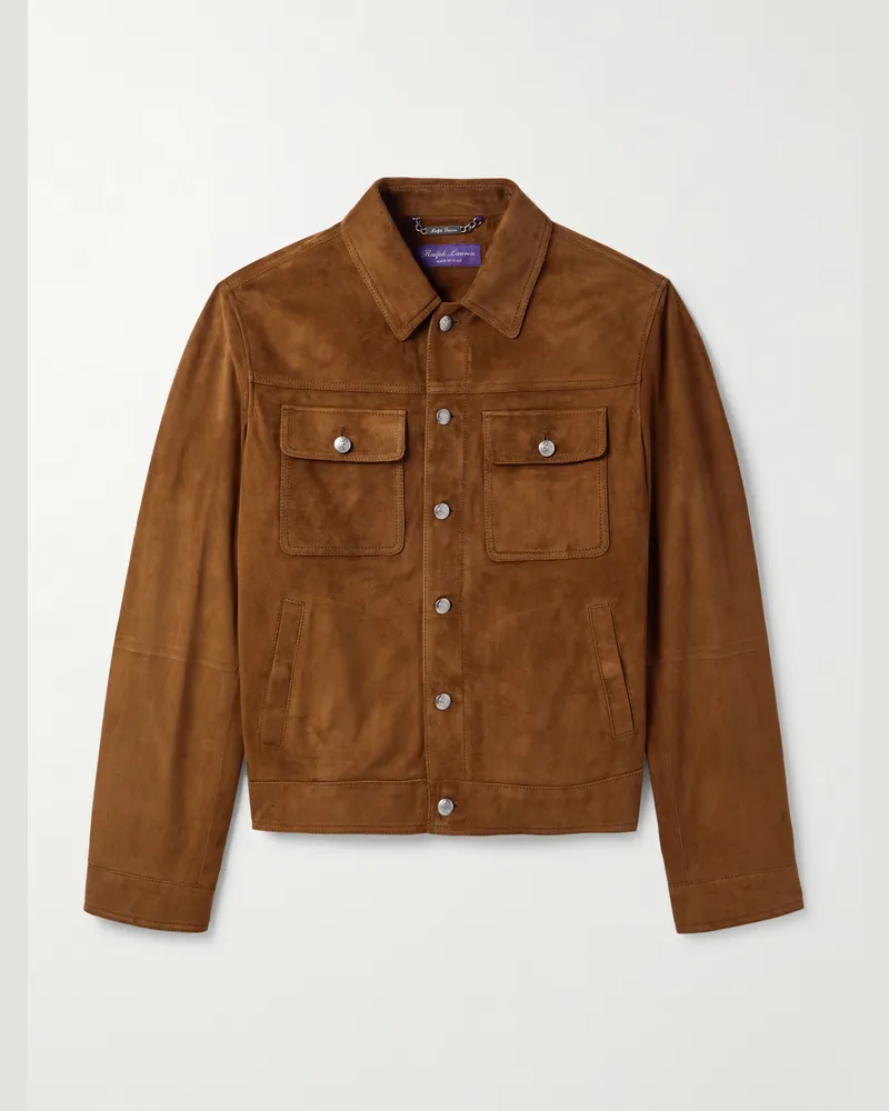 Ralph Lauren Jacke aus Veloursleder Braun