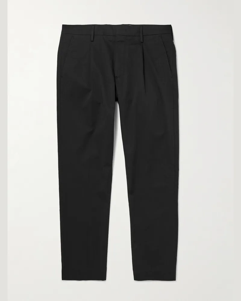 NN 07 Bill 1804 Straight-Leg Organic Cotton-Blend Trousers Black
