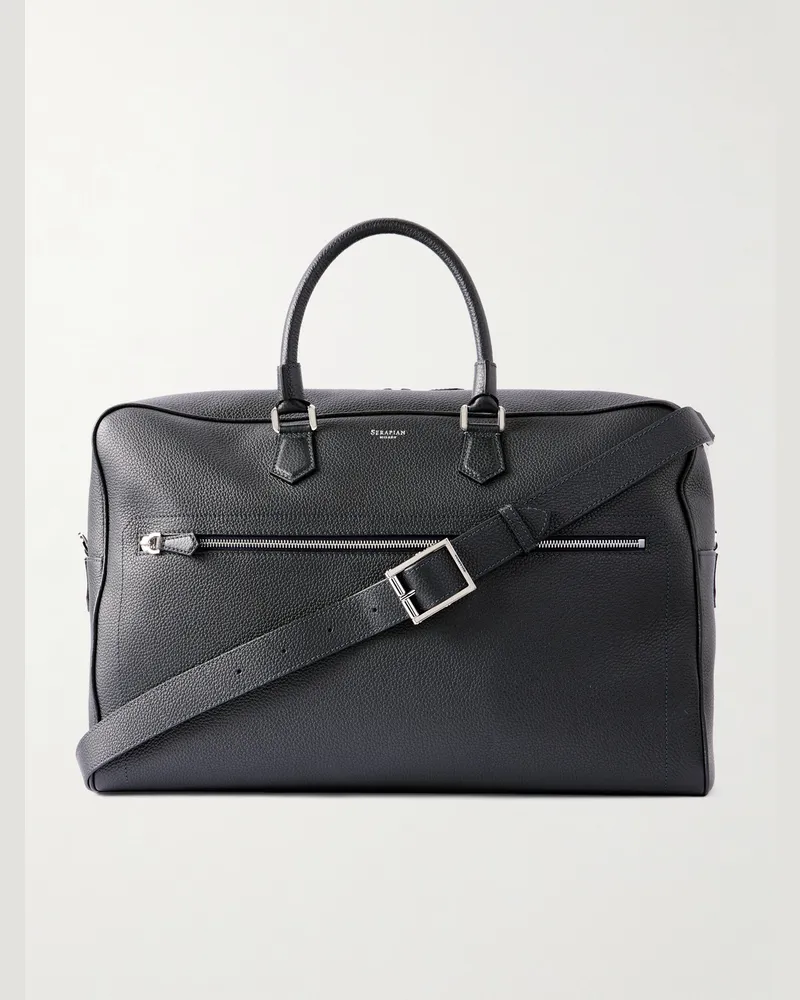 Serapian Reisetasche aus vollnarbigem Leder Blau