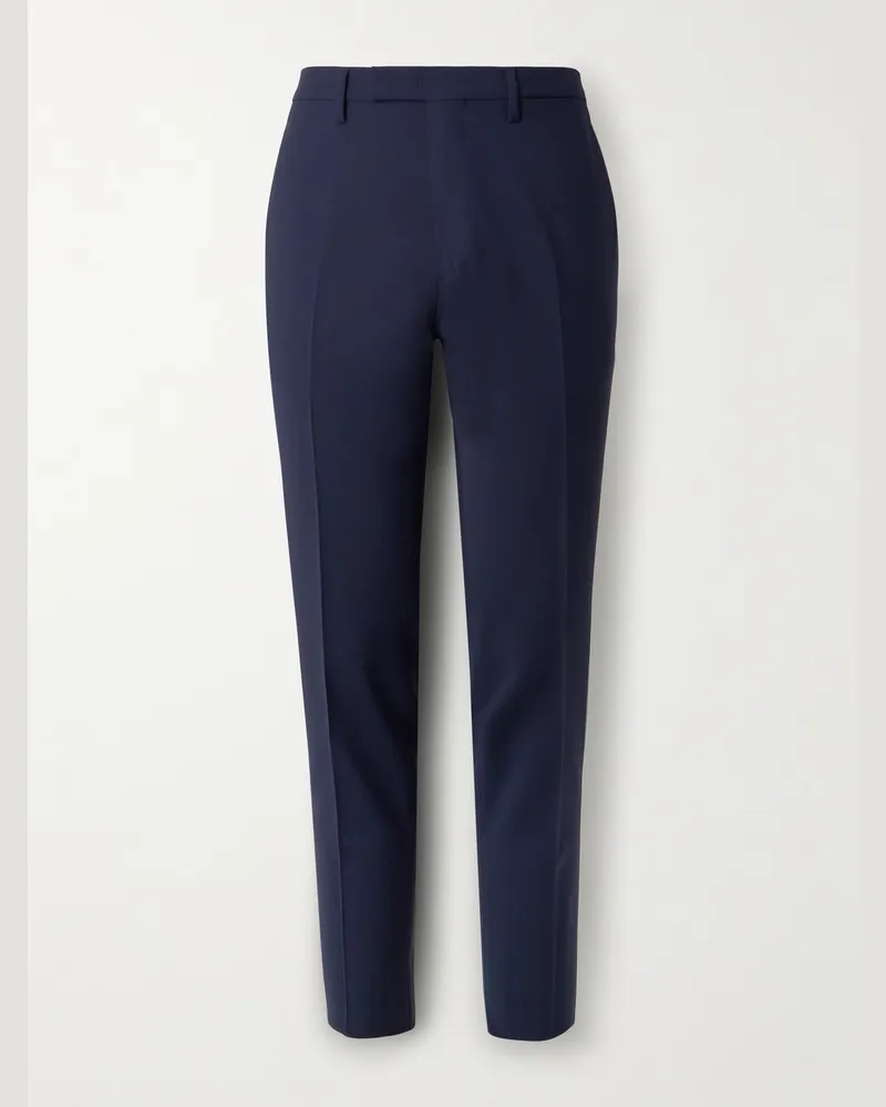 Boglioli Gerade geschnittene Hose aus einer Wollmischung in Stückfärbung Blau