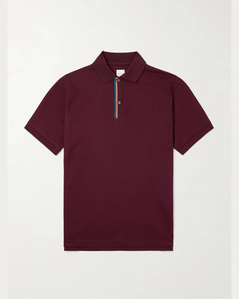 Paul Smith Polohemd aus Baumwoll-Piqué Burgunder