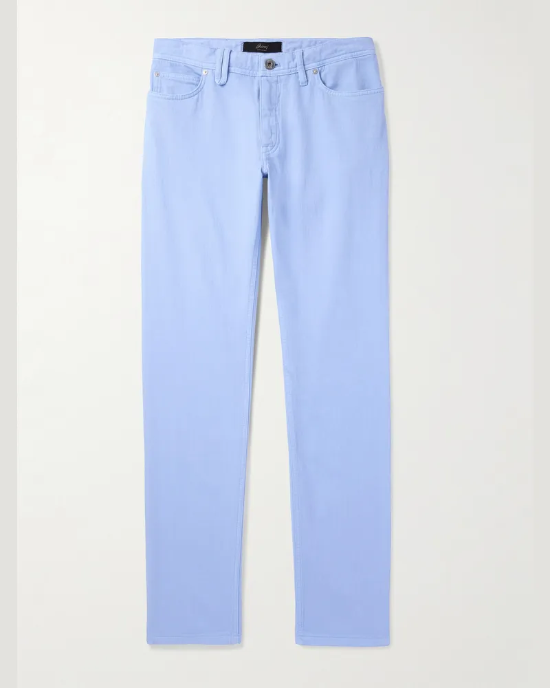 Brioni Meribel schmal und gerade geschnittene Jeans Blau