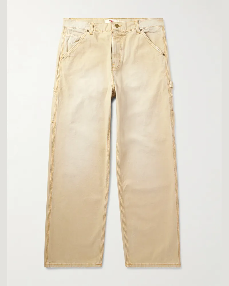 Cherry Los Angeles Weit geschnittene Hose aus Baumwoll-Canvas Braun