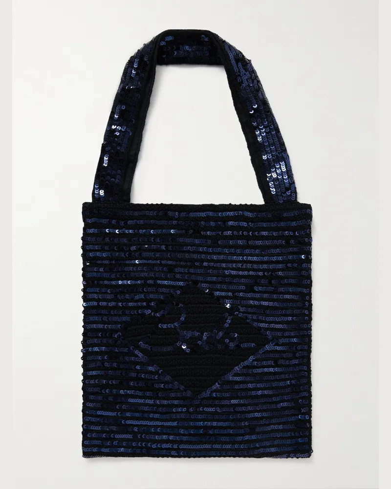 BODE Spotlight Tote aus Wolle mit Pailletten Schwarz