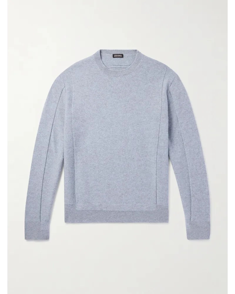 Ermenegildo Zegna Pullover aus einer Woll-Kaschmirmischung Blau