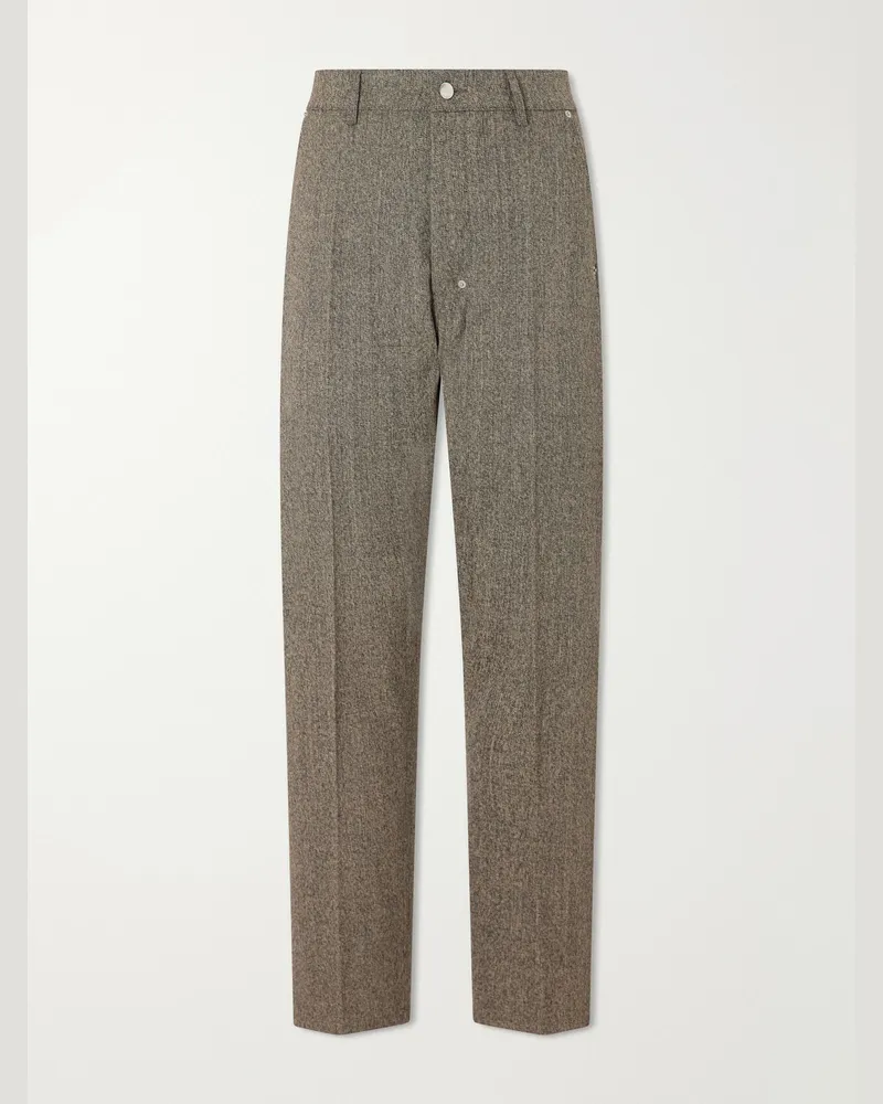 Rick Owens Joris Cotton-Blend Twill Trousers Green