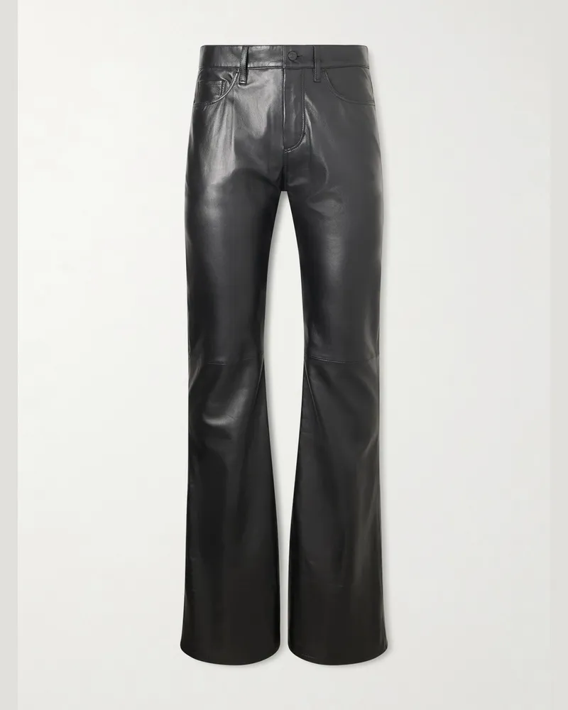 Acne Studios Ausgestellte Hose aus Leder Schwarz