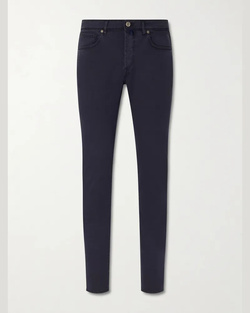 Slowear Slim-Fit Stretch Cotton-Blend Gabardine Trousers Blue