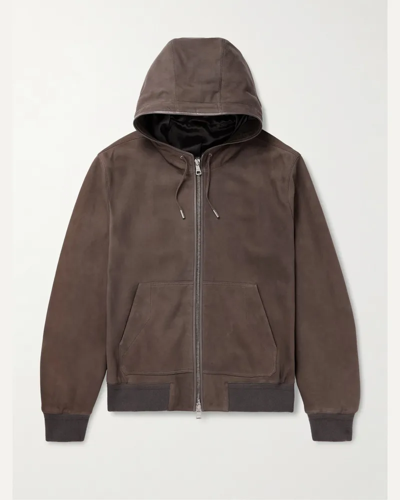 MR P. Suede Hoodie Gray