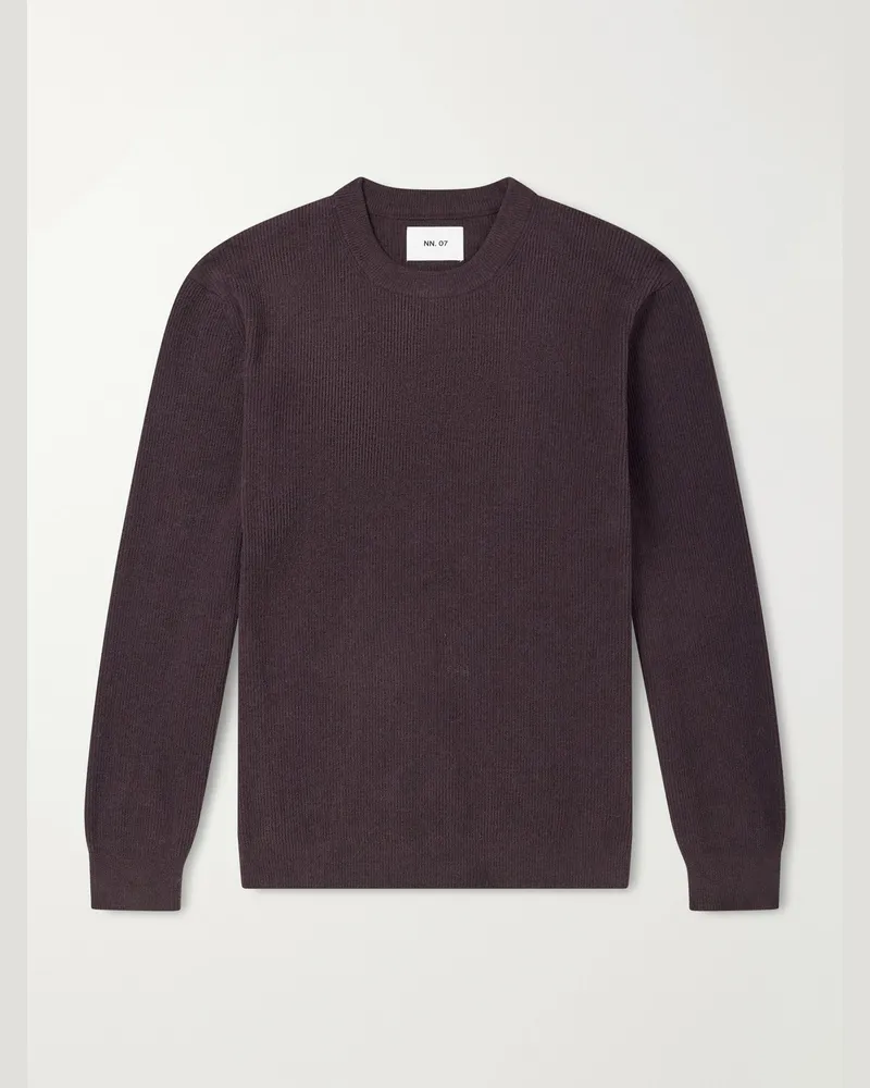 NN 07 Danny 6429 Ribbed Chenille Sweater Brown