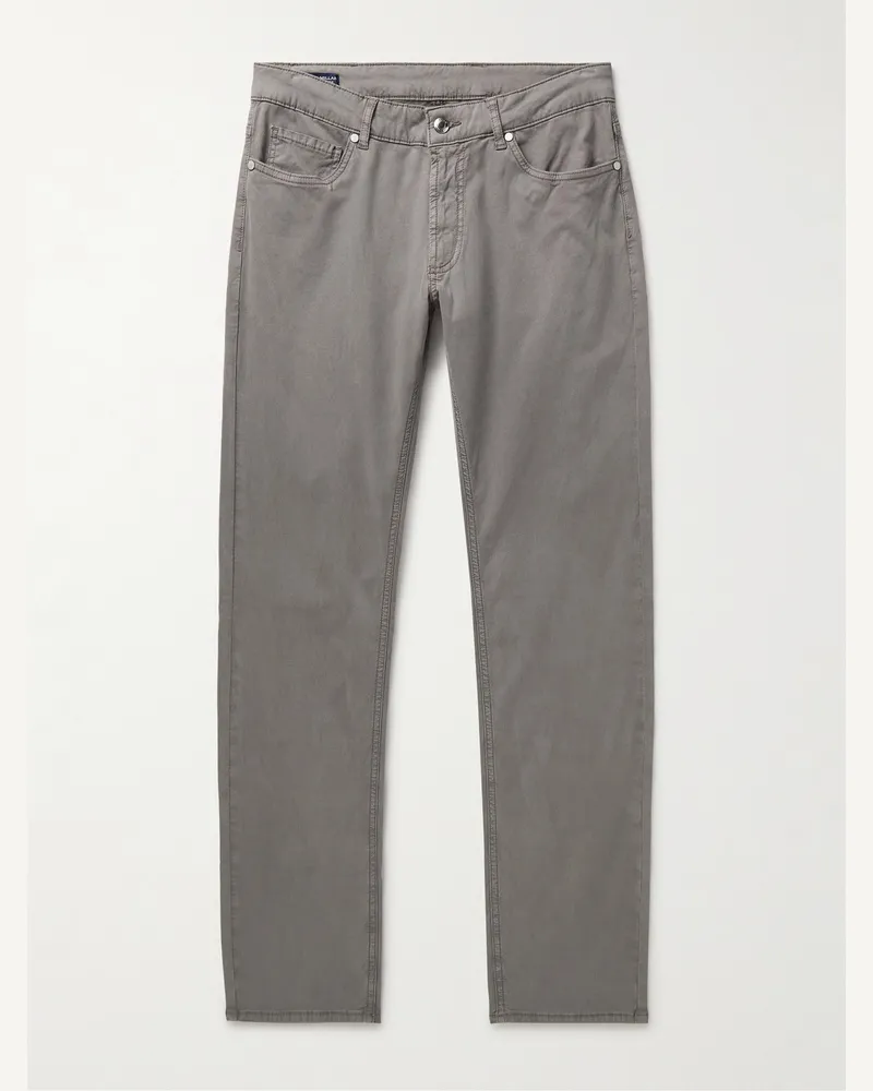 Peter Millar Wayfare Slim-Fit Stretch-TENCEL™ and Cotton-Blend Twill Trousers Gray