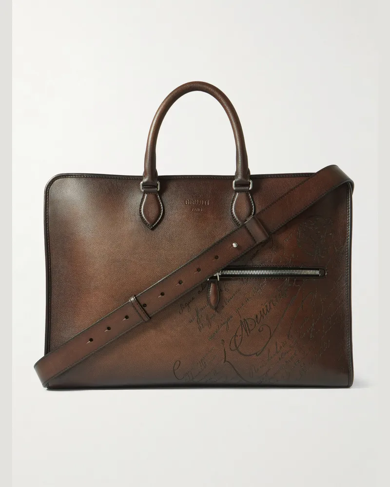Berluti Scritto Weekender aus Venezia-Leder Braun