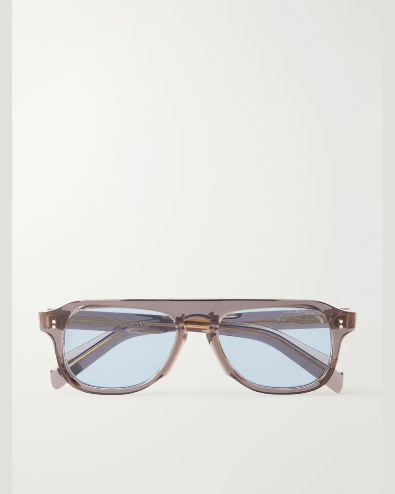 Cutler and Gross GR14 Aviator-Style Acetate Sunglasses Brown