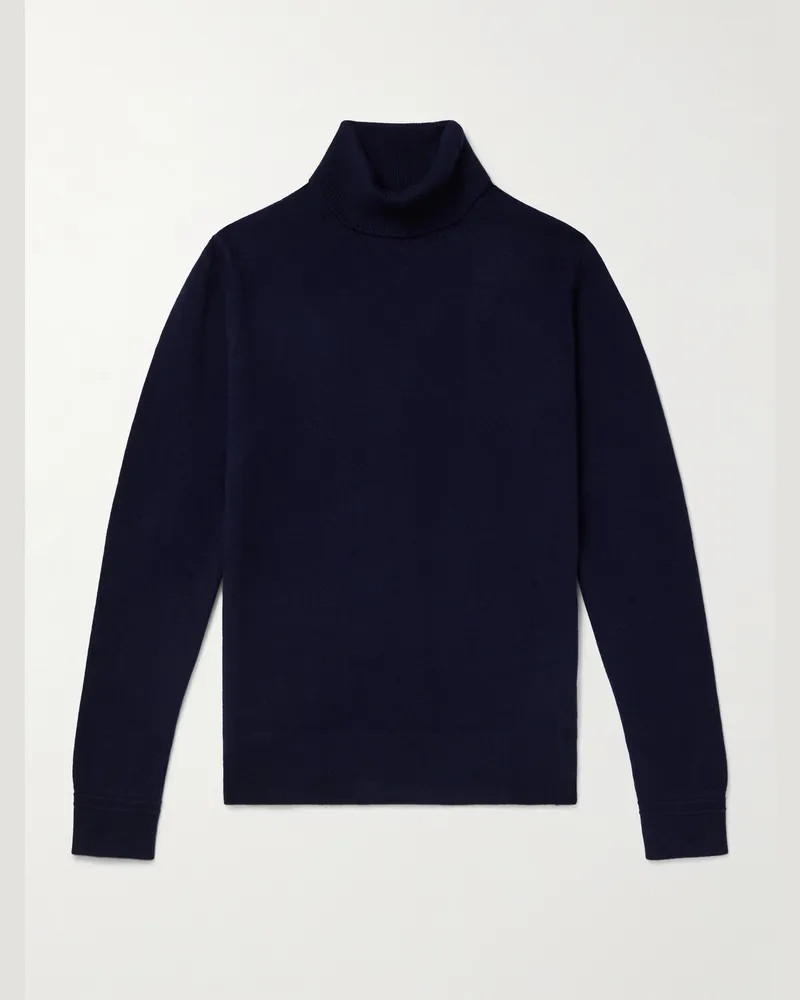 MR P. Clyde Cashmere Rollneck Sweater Blue