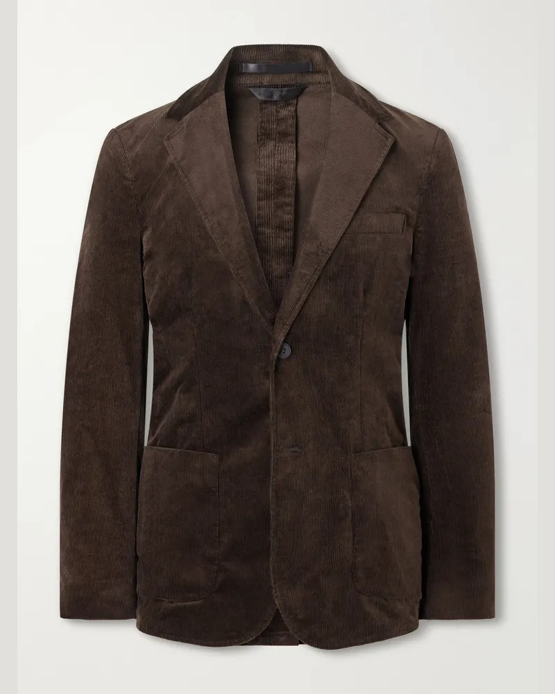 Sunspel Cotton-Blend Corduroy Blazer Brown
