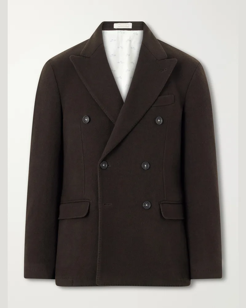 Massimo Alba Brando Cashmere Coat Brown
