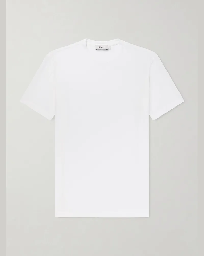 Altea Lewis Cotton-Jersey T-Shirt White